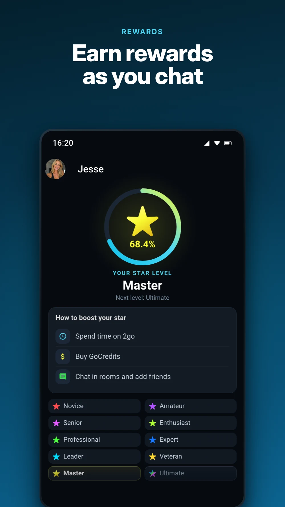 2go Chat - Chat Rooms & Dating screenshot