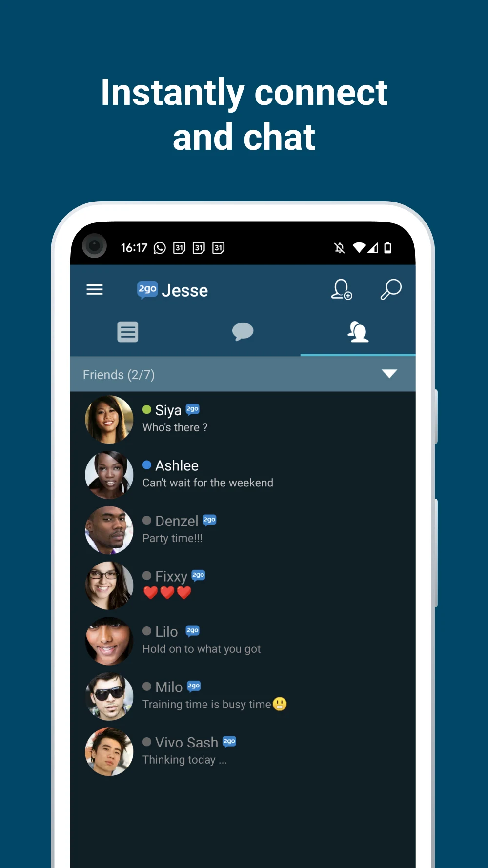 2go Chat - Chat Rooms & Dating screenshot